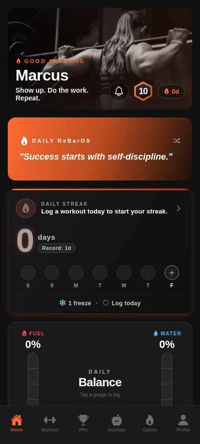 ReBarOS dashboard